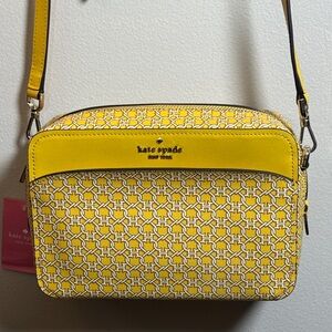 Kate Spade Yellow Geometric Crossbody Bag